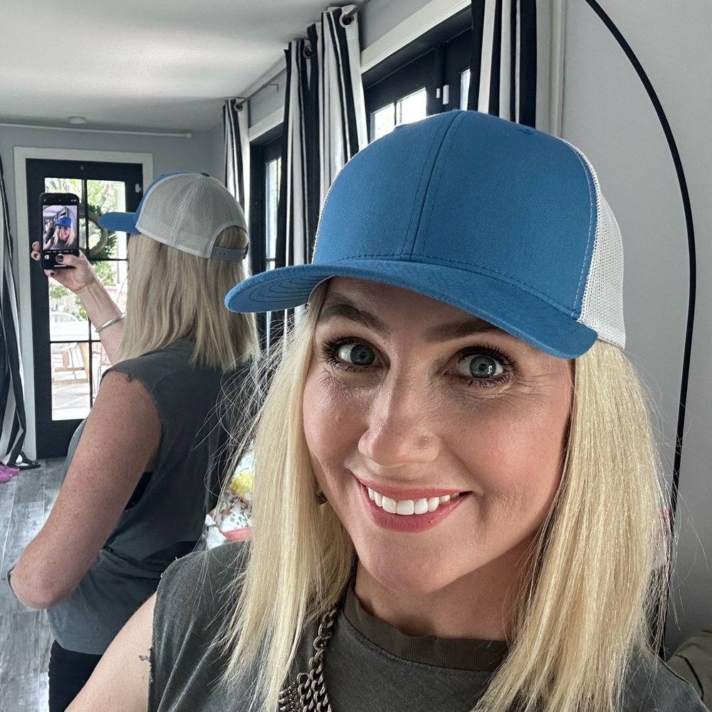 Casual Blue and White Cap